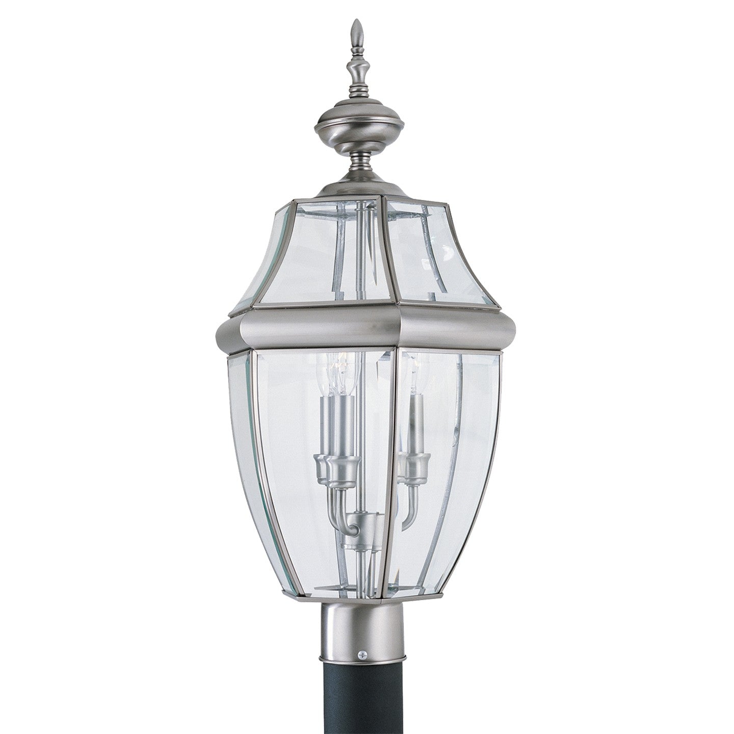 Generation Lighting - 8239-965 - Three Light Outdoor Post Lantern - Lancaster - Antique Brushed Nickel