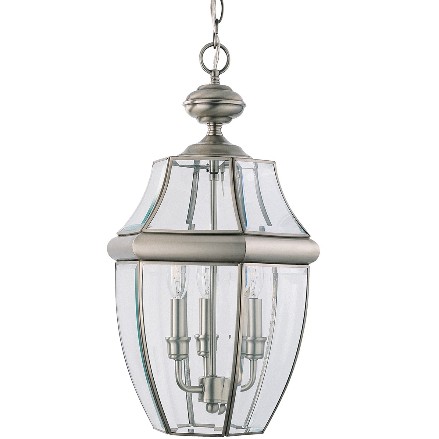 Generation Lighting - 6039-965 - Three Light Outdoor Pendant - Lancaster - Antique Brushed Nickel