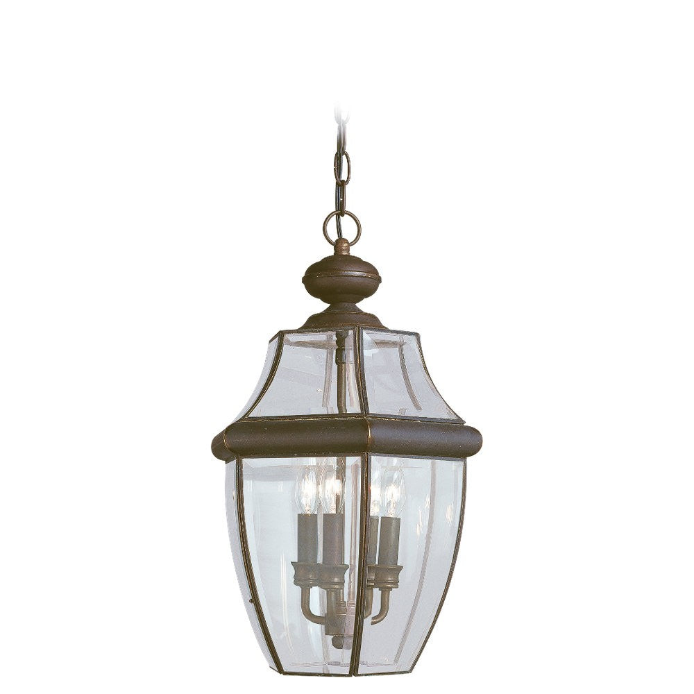 Generation Lighting - 6039-71 - Three Light Outdoor Pendant - Lancaster - Antique Bronze