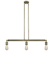 Innovations - 213-AB - Three Light Island Pendant - Franklin Restoration - Antique Brass