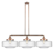 Innovations - 213-AC-G694-16 - Three Light Island Pendant - Franklin Restoration - Antique Copper