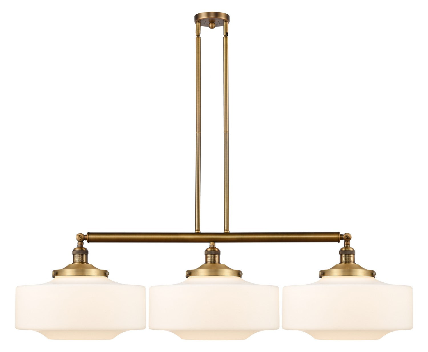 Innovations - 213-BB-G691-16 - Three Light Island Pendant - Franklin Restoration - Brushed Brass