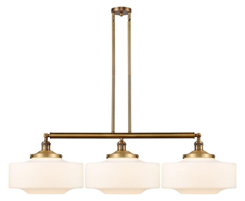 Innovations - 213-BB-G691-16 - Three Light Island Pendant - Franklin Restoration - Brushed Brass