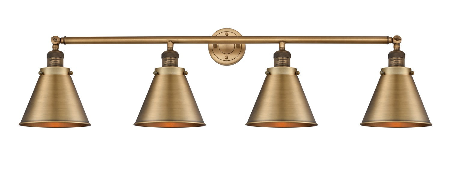 Innovations - 215-BB-M13-BB - Four Light Bath Vanity - Franklin Restoration - Brushed Brass