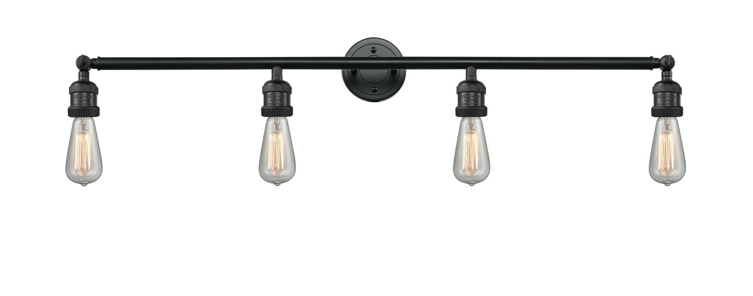 Innovations - 215-BK - Four Light Bath Vanity - Franklin Restoration - Matte Black