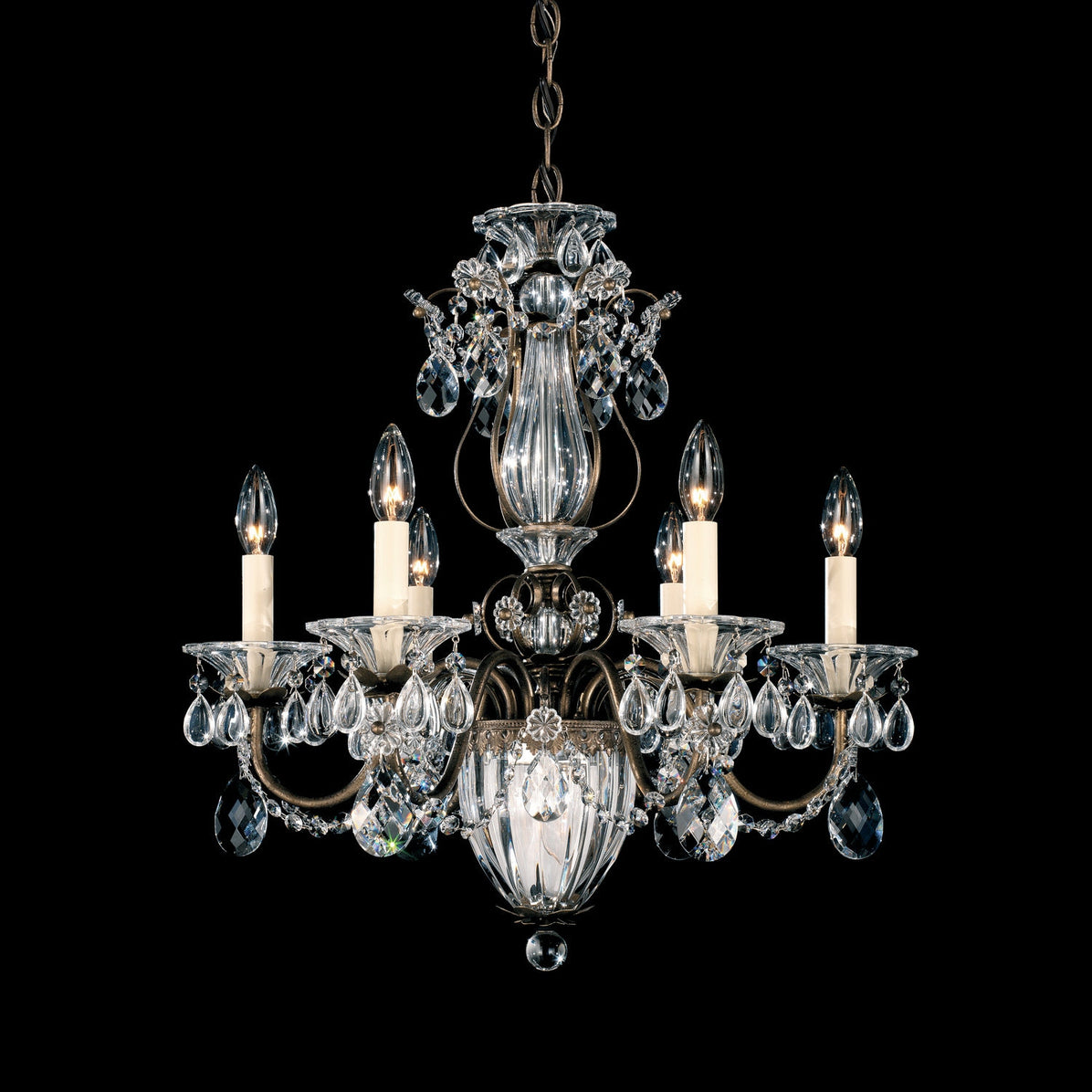 Schonbek - 1246-26S - Seven Light Chandelier - Bagatelle - French Gold