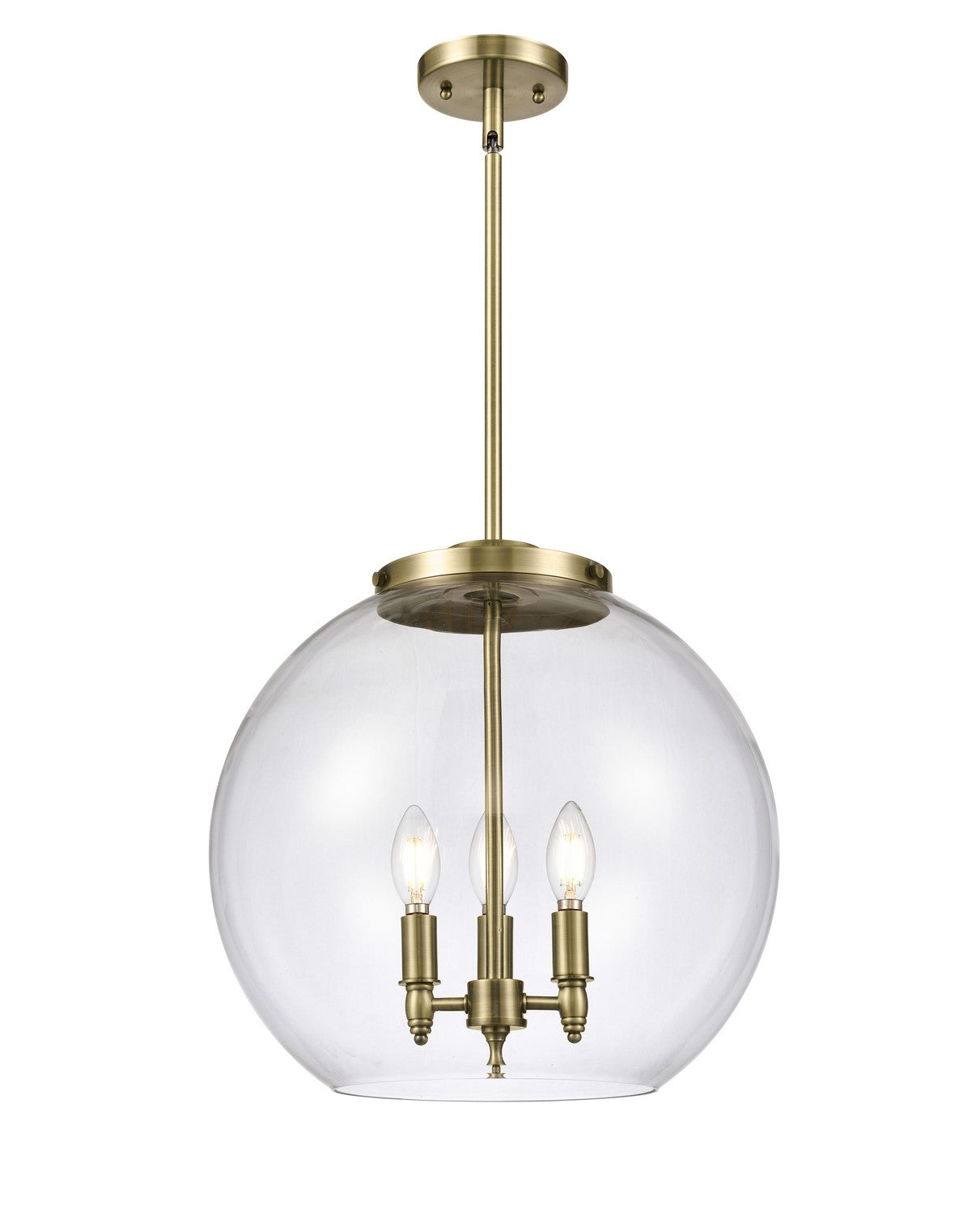 Innovations - 221-3S-AB-G122-16 - Three Light Pendant - Essex - Antique Brass