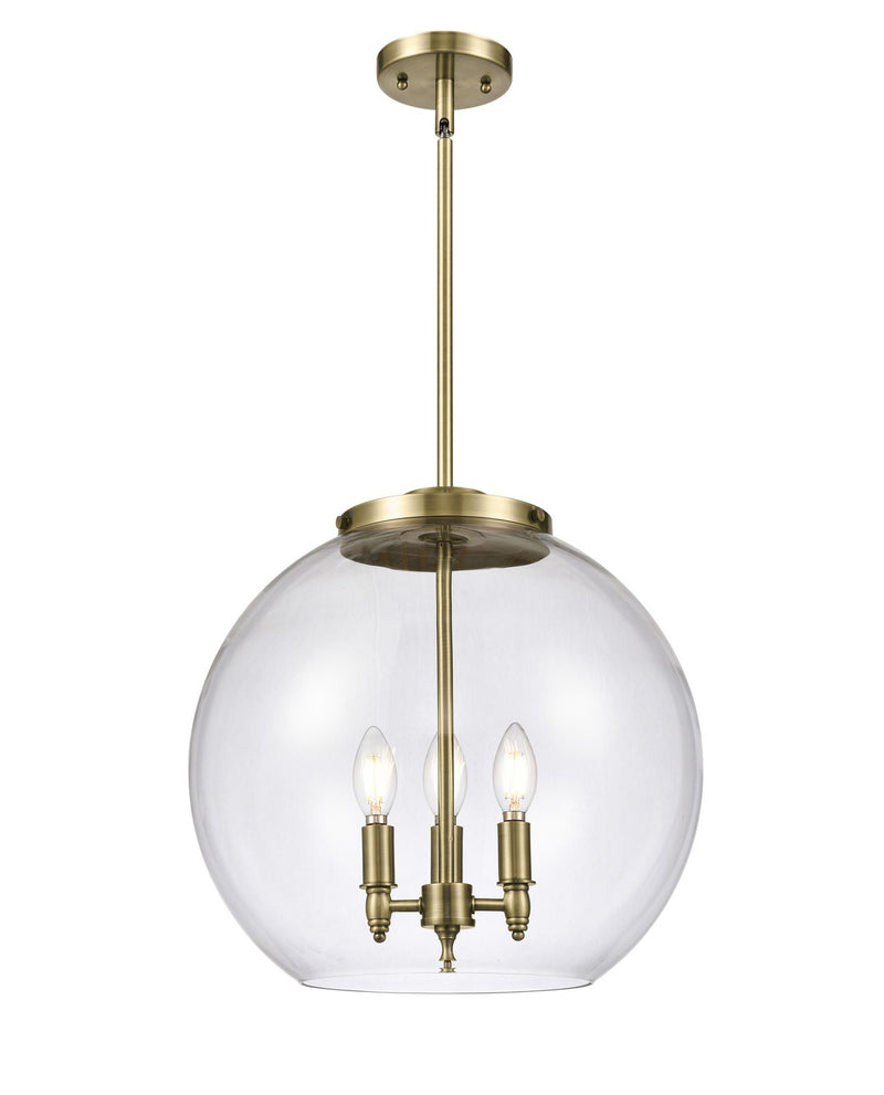 Innovations - 221-3S-AB-G122-16 - Three Light Pendant - Essex - Antique Brass