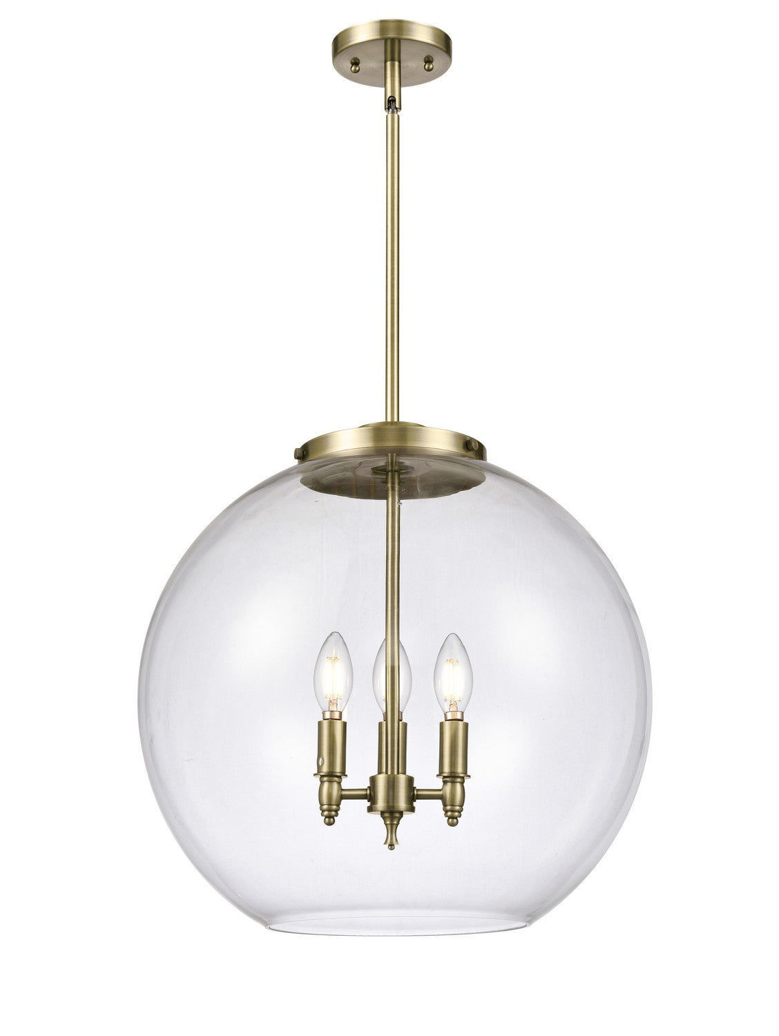 Innovations - 221-3S-AB-G122-18 - Three Light Pendant - Essex - Antique Brass
