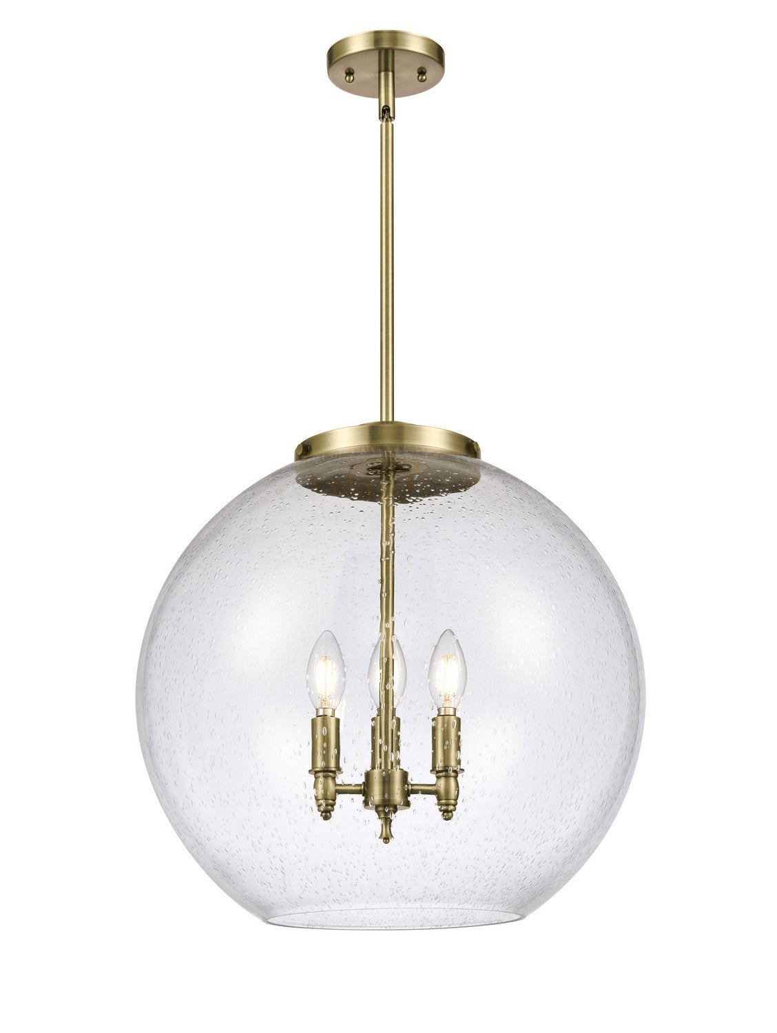 Innovations - 221-3S-AB-G124-18 - Three Light Pendant - Essex - Antique Brass