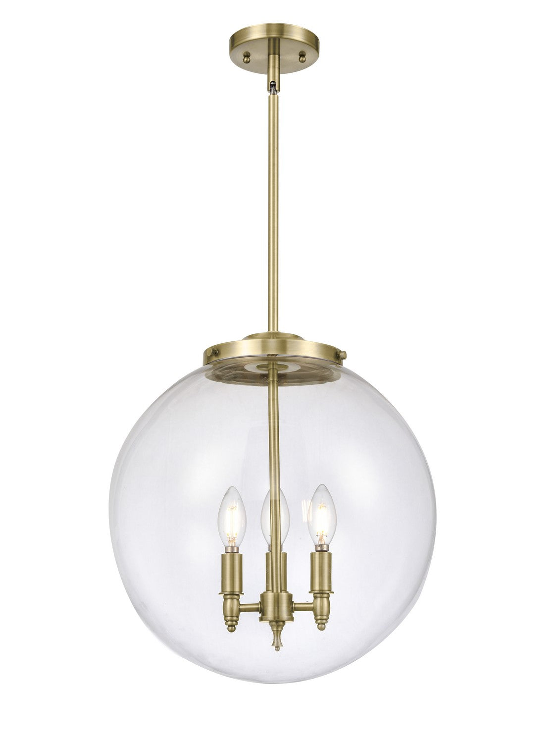 Innovations - 221-3S-AB-G202-16 - Three Light Pendant - Essex - Antique Brass