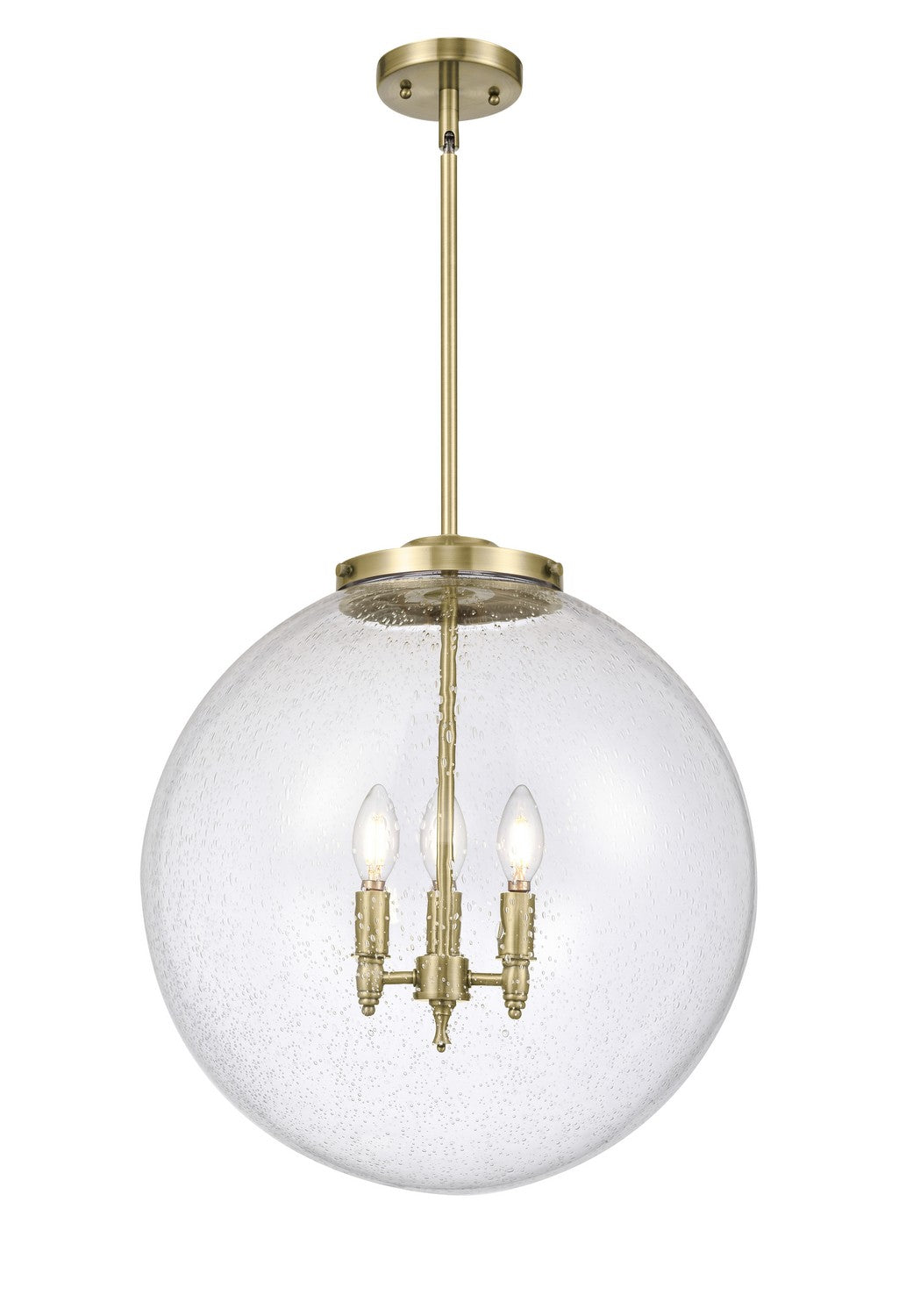 Innovations - 221-3S-AB-G204-18 - Three Light Pendant - Essex - Antique Brass