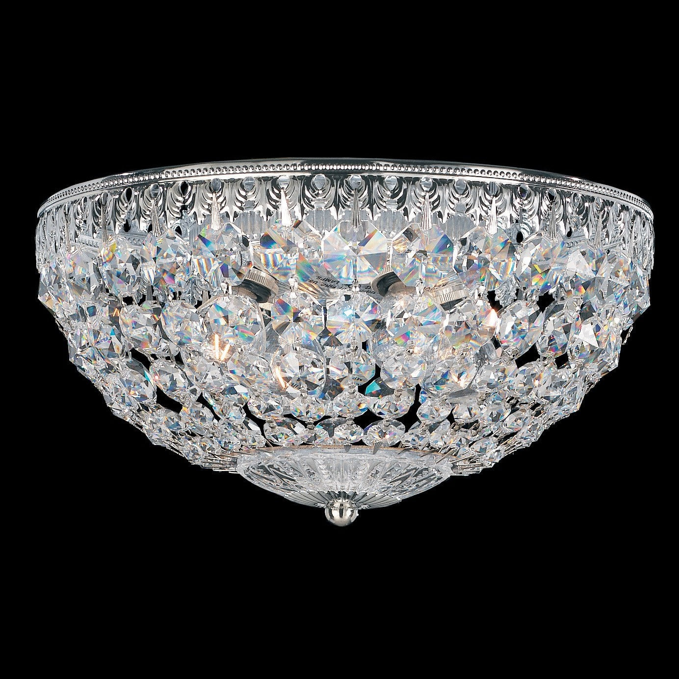 Schonbek - 1560-76R - Four Light Flush Mount - Petit Crystal - Heirloom Bronze