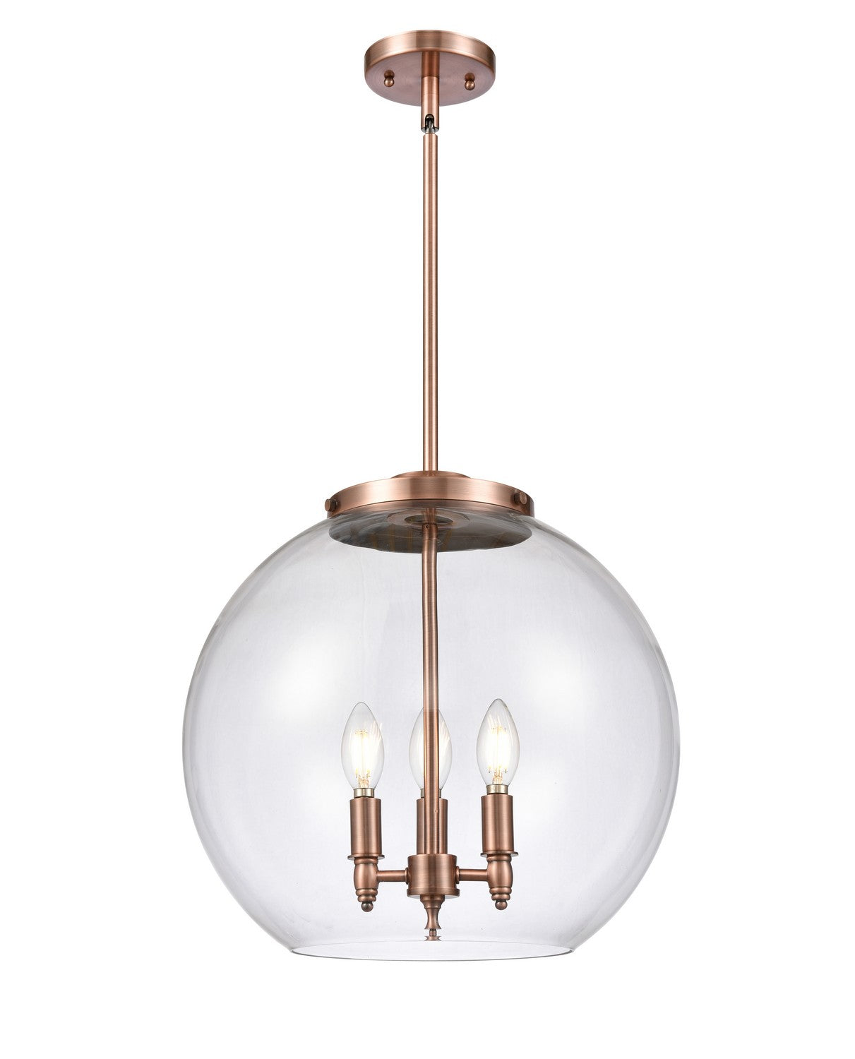 Innovations - 221-3S-AC-G122-16 - Three Light Pendant - Essex - Antique Copper
