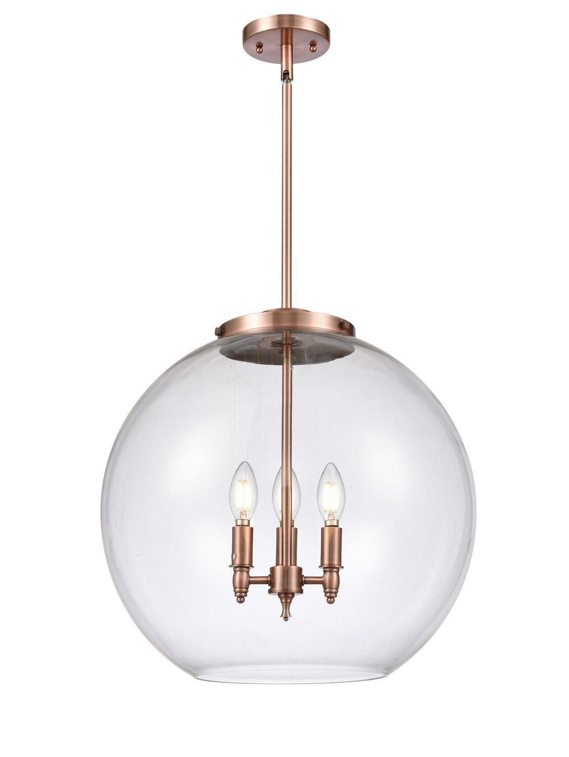 Innovations - 221-3S-AC-G122-18 - Three Light Pendant - Essex - Antique Copper