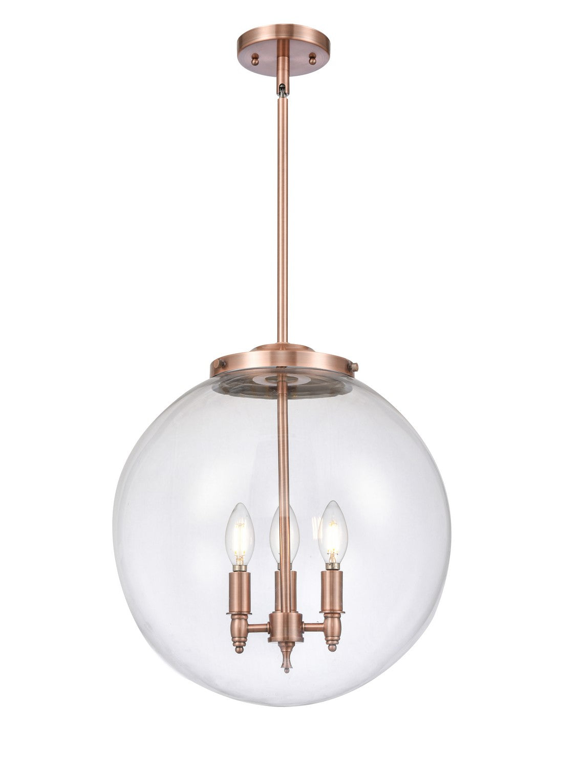 Innovations - 221-3S-AC-G202-16 - Three Light Pendant - Essex - Antique Copper