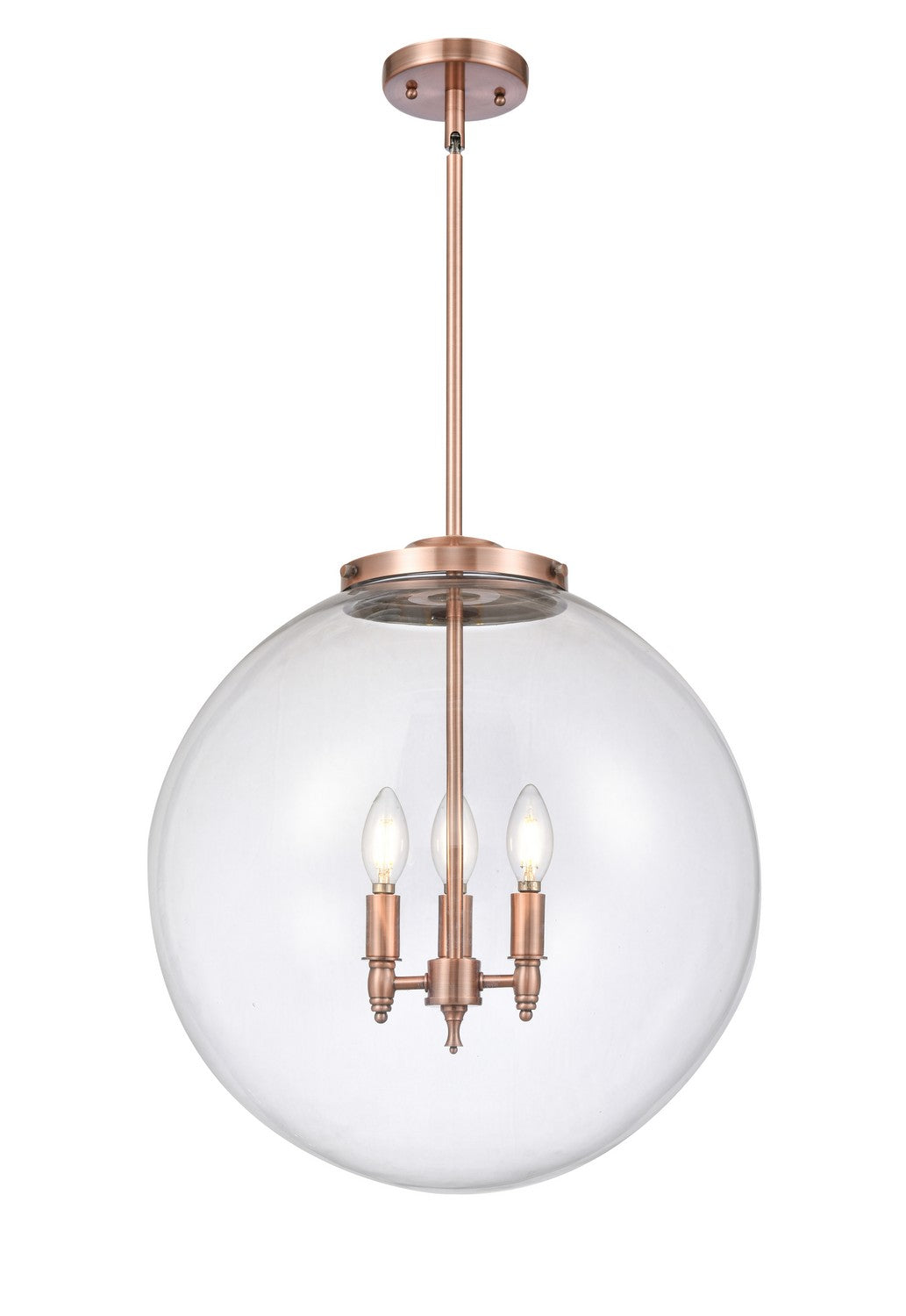 Innovations - 221-3S-AC-G202-18 - Three Light Pendant - Essex - Antique Copper