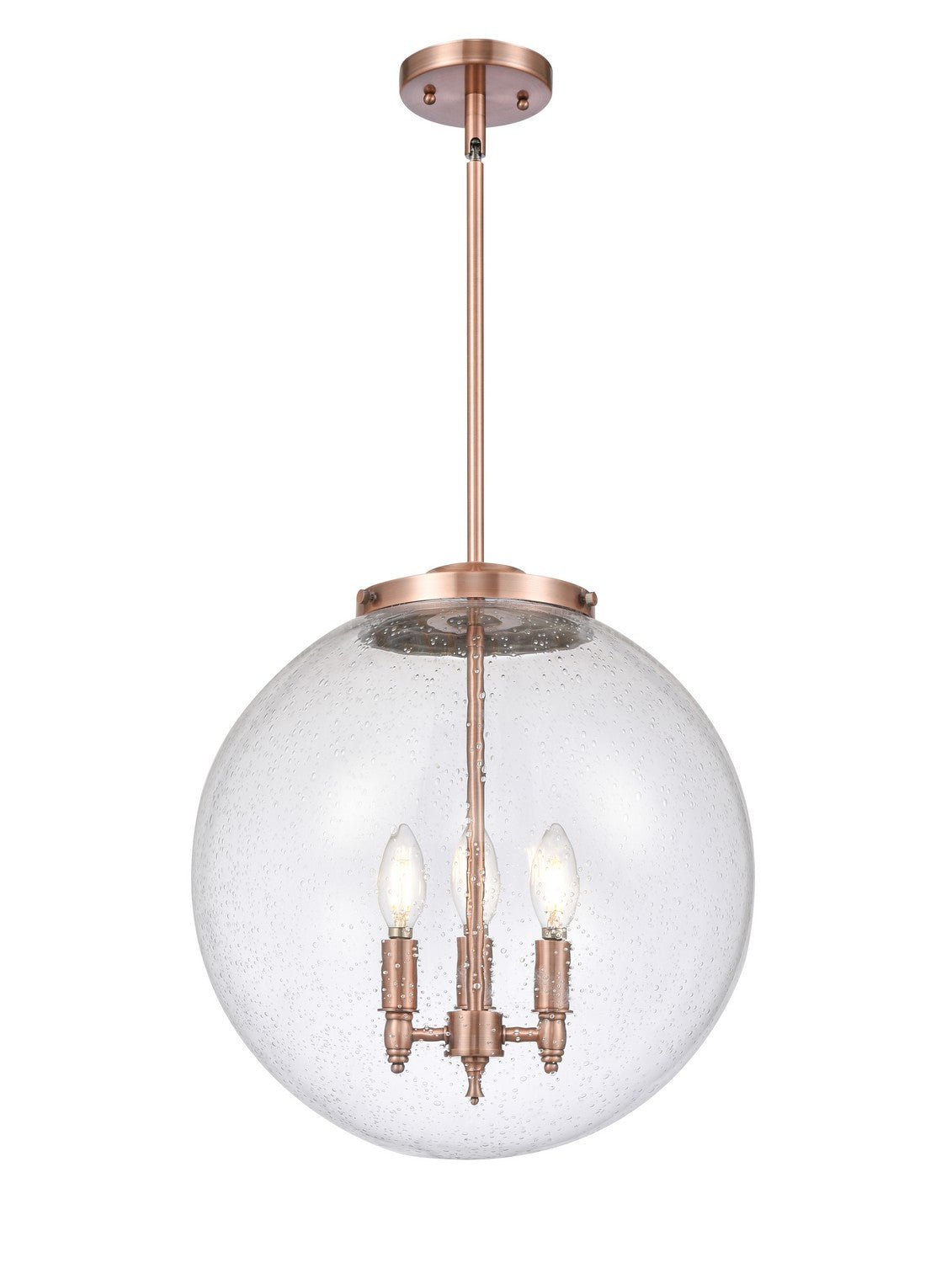 Innovations - 221-3S-AC-G204-16 - Three Light Pendant - Essex - Antique Copper