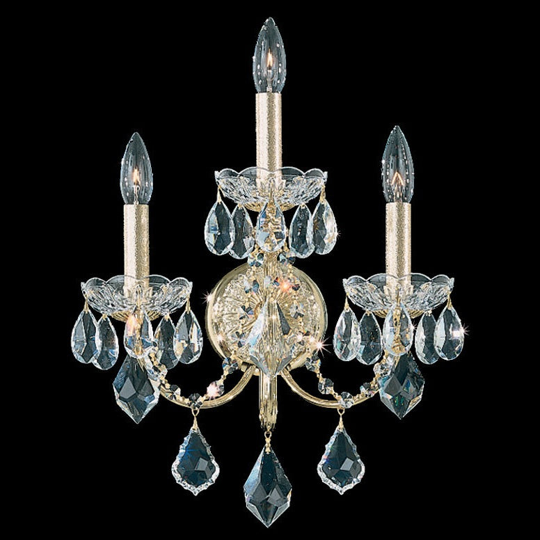 Schonbek - 1703-49 - Three Light Wall Sconce - Century - Black Pearl