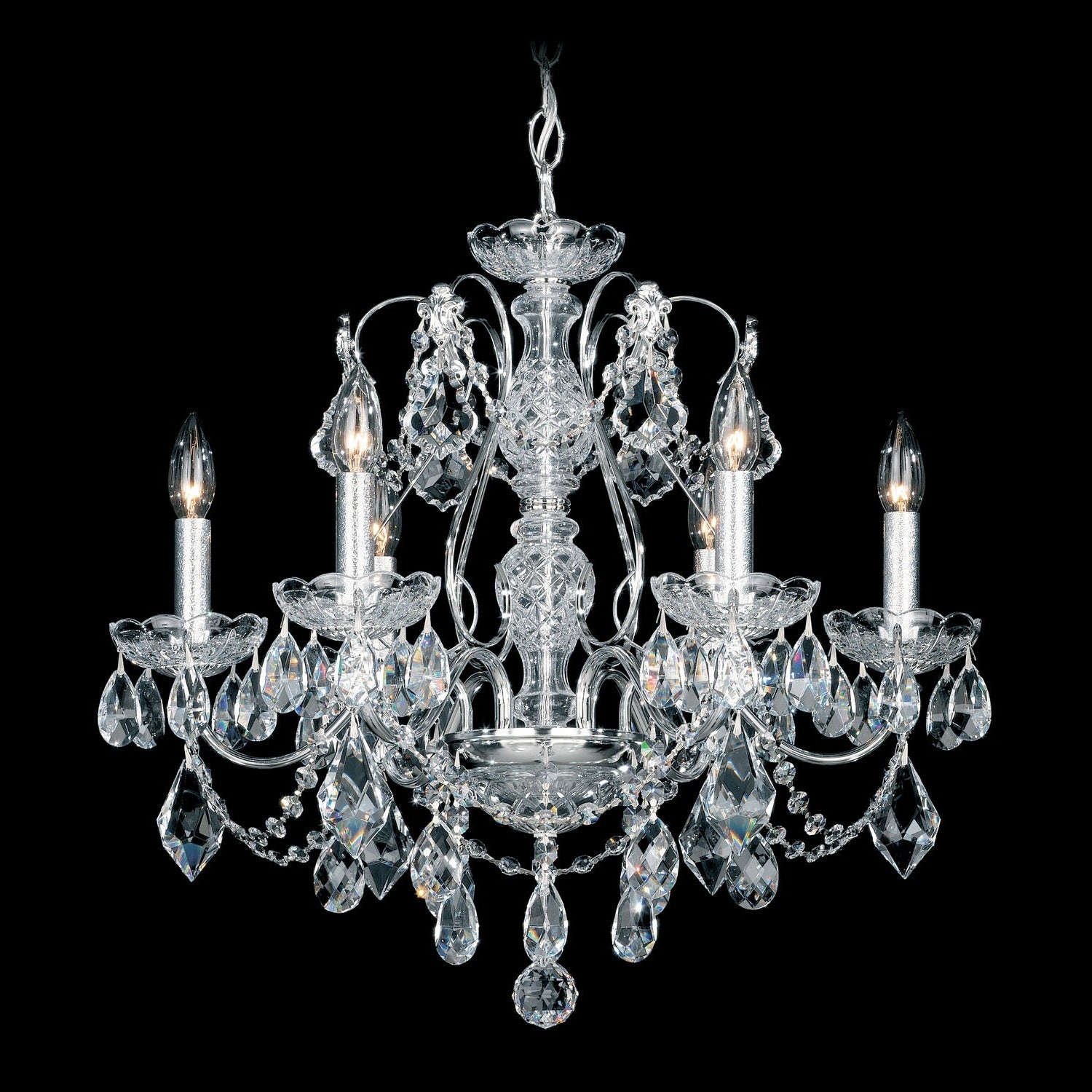 Schonbek - 1705-22 - Six Light Chandelier - Century - Heirloom Gold