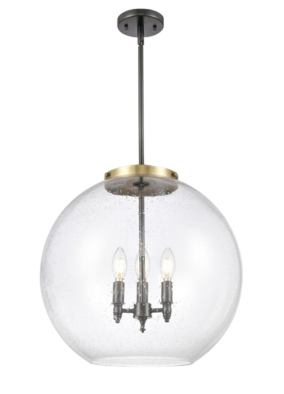 Innovations - 221-3S-BAB-G124-18 - Three Light Pendant - Essex - Black Antique Brass