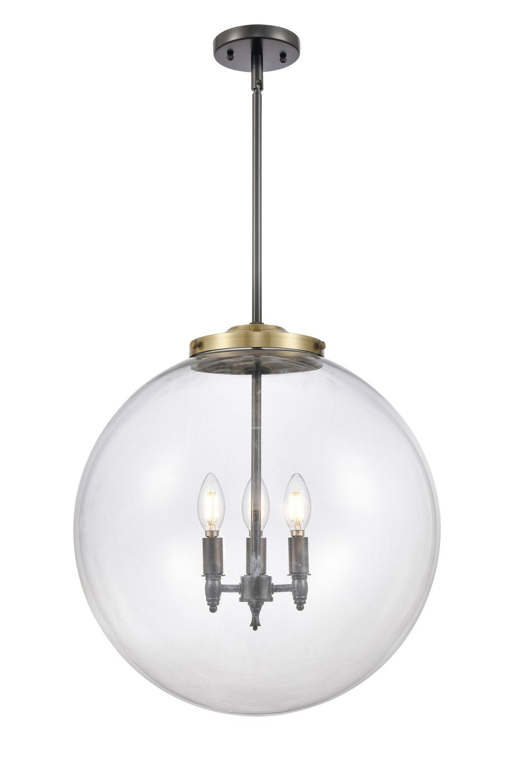 Innovations - 221-3S-BAB-G202-18 - Three Light Pendant - Essex - Black Antique Brass