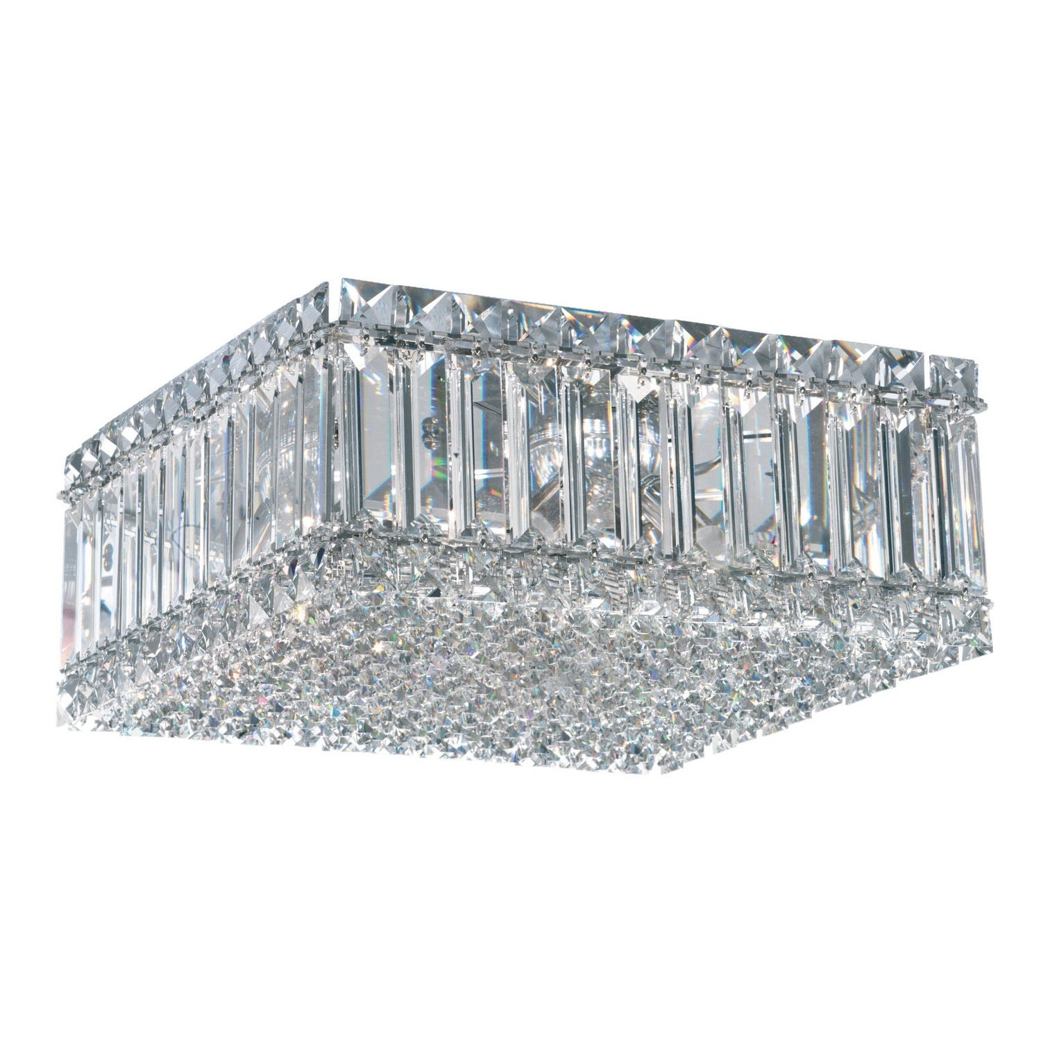 Schonbek - 2124R - Four Light Flush Mount - Quantum - Polished Stainless Steel