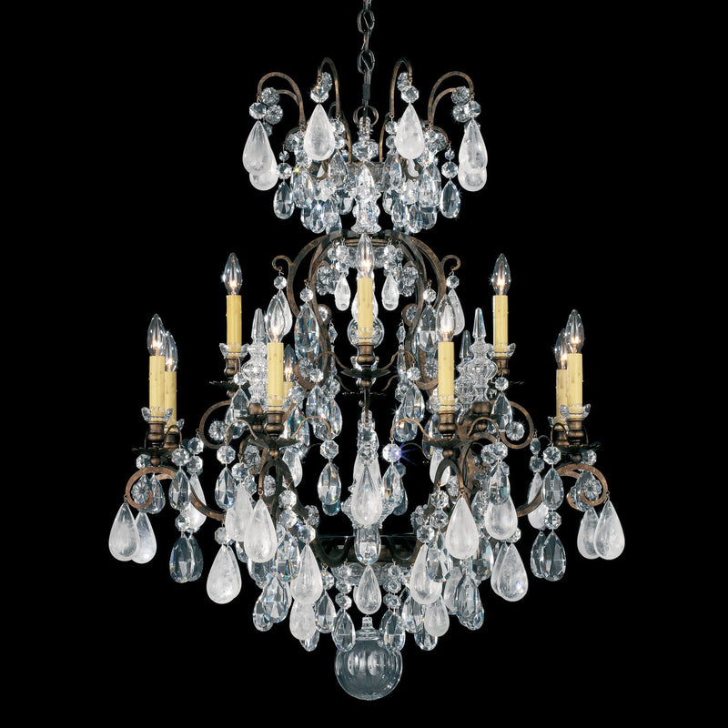 Schonbek - 3572-22AD - 13 Light Chandelier - Renaissance Rock Crystal - Heirloom Gold