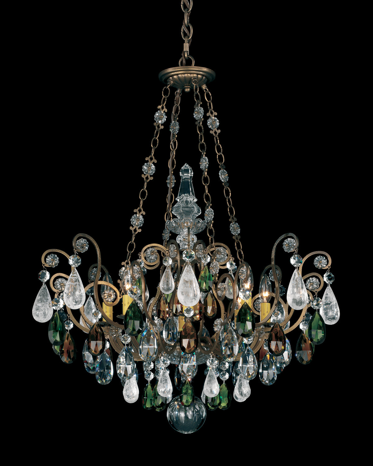 Schonbek - 3587-51AD - Eight Light Pendant - Renaissance Rock Crystal - Black