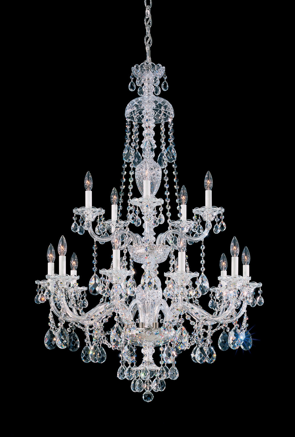 Schonbek - 3608-40R - 15 Light Chandelier - Sterling - Polished Silver