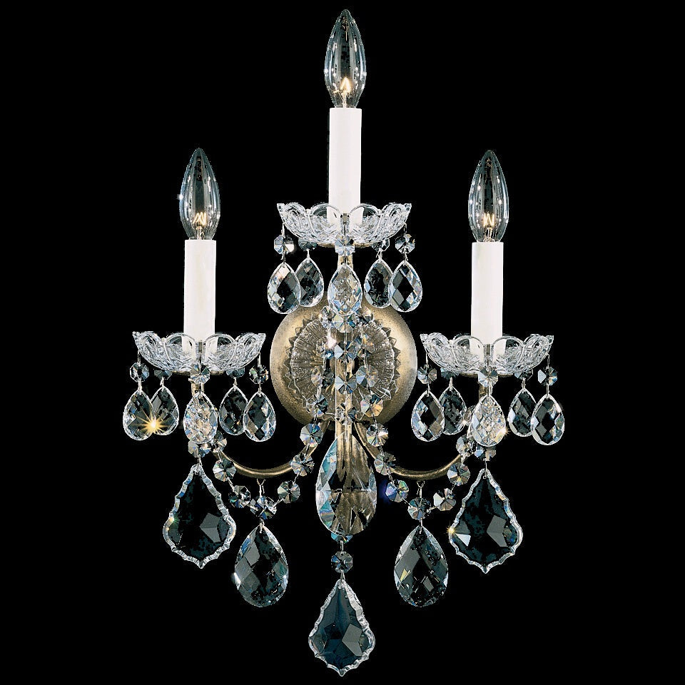 Schonbek - 3652-48R - Three Light Wall Sconce - New Orleans - Antique Silver