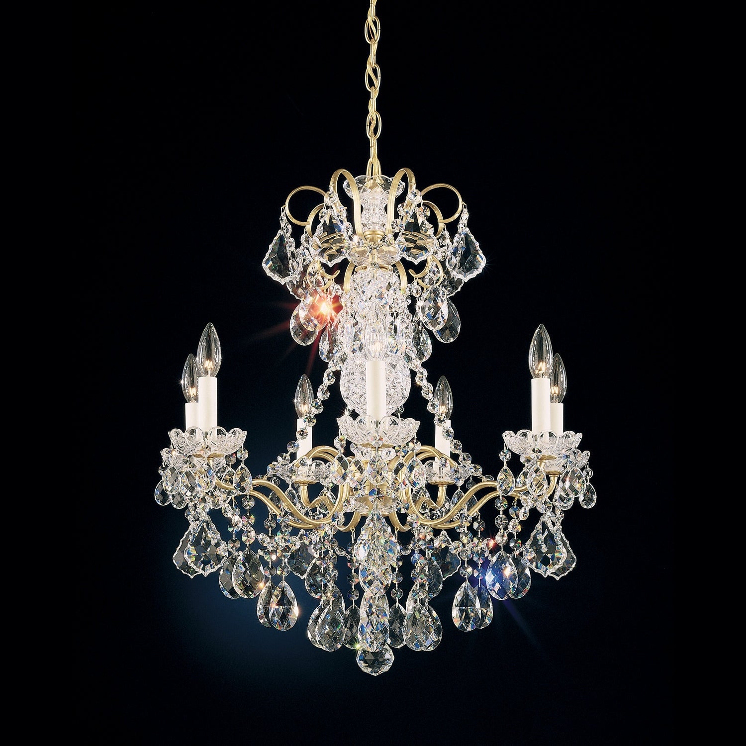 Schonbek - 3656-23H - Seven Light Chandelier - New Orleans - Etruscan Gold