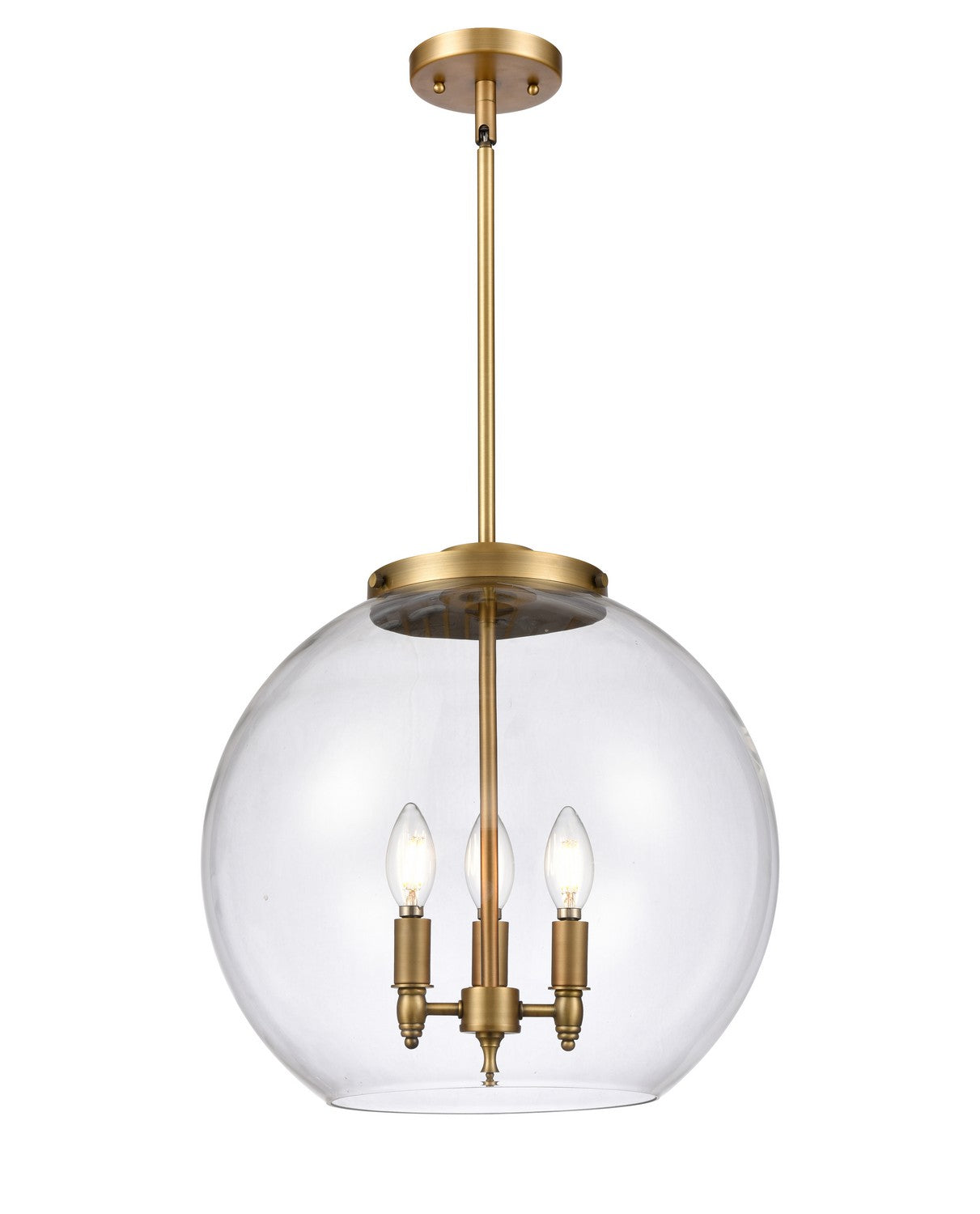 Innovations - 221-3S-BB-G122-16 - Three Light Pendant - Essex - Brushed Brass