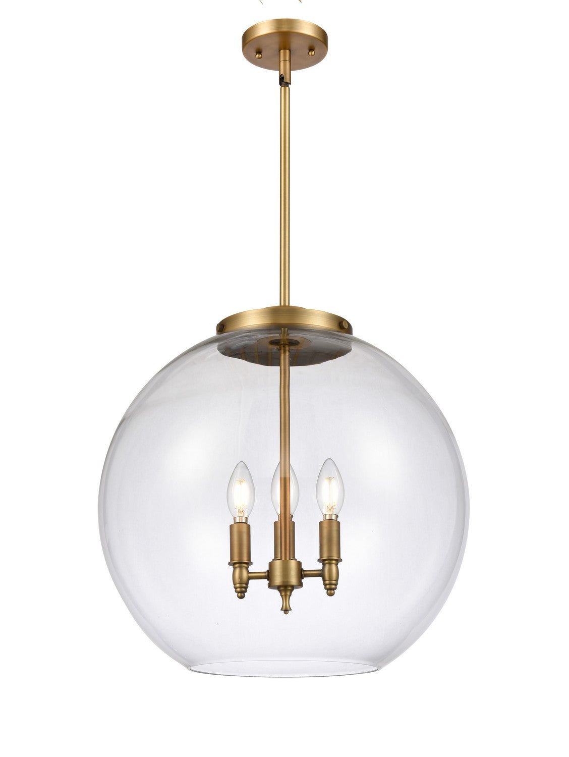 Innovations - 221-3S-BB-G122-18 - Three Light Pendant - Essex - Brushed Brass