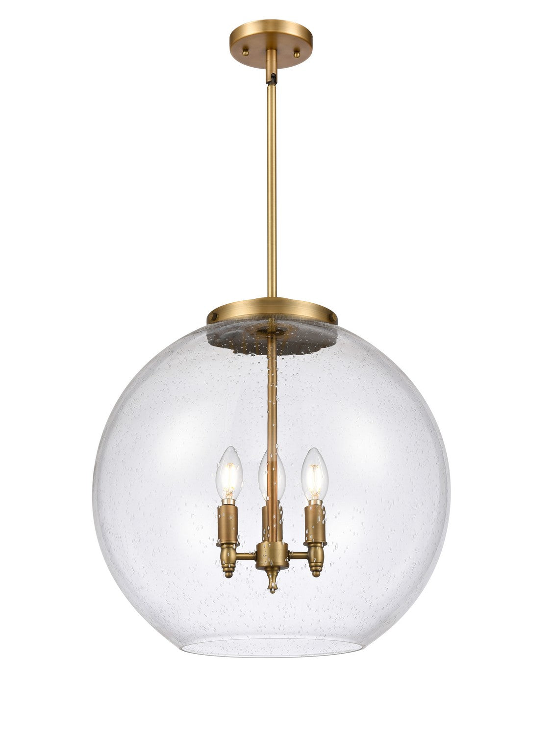 Innovations - 221-3S-BB-G124-18 - Three Light Pendant - Essex - Brushed Brass