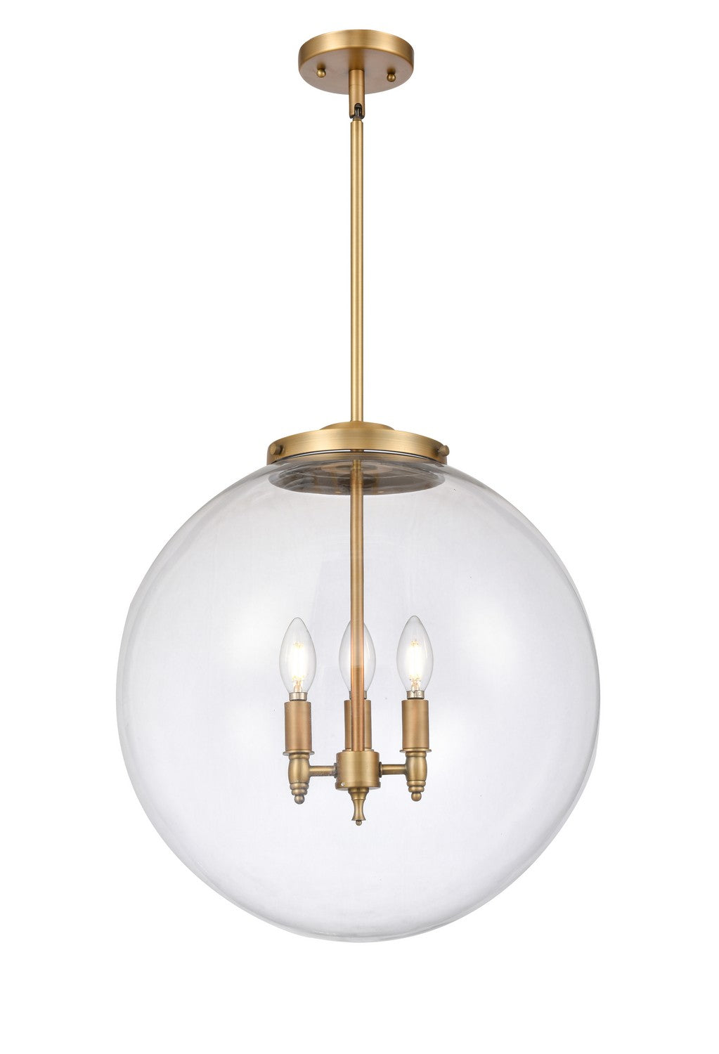 Innovations - 221-3S-BB-G202-18 - Three Light Pendant - Essex - Brushed Brass