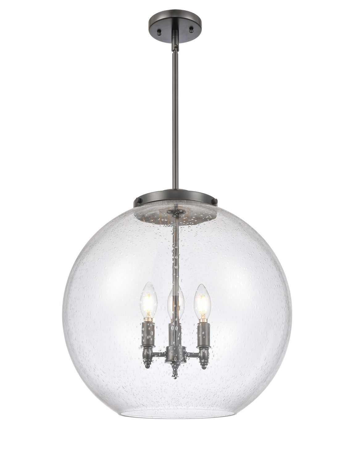 Innovations - 221-3S-BK-G124-18 - Three Light Pendant - Essex - Matte Black