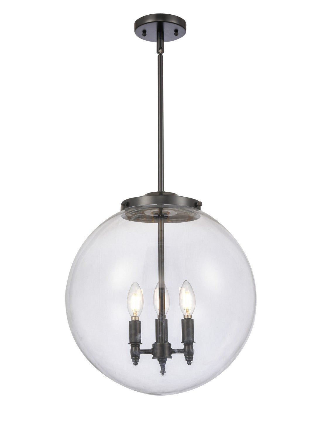 Innovations - 221-3S-BK-G202-16 - Three Light Pendant - Essex - Matte Black