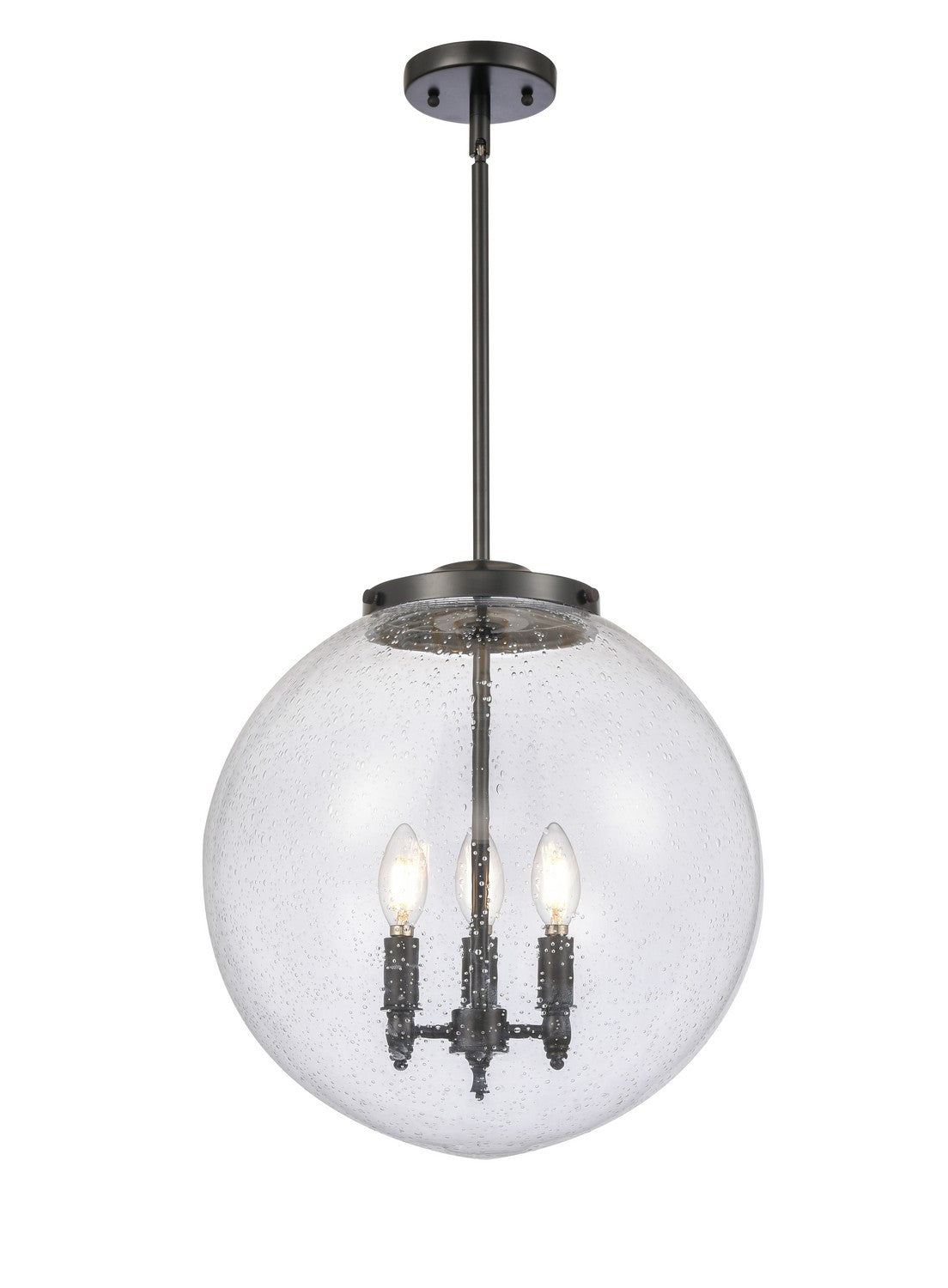 Innovations - 221-3S-BK-G204-16 - Three Light Pendant - Essex - Matte Black