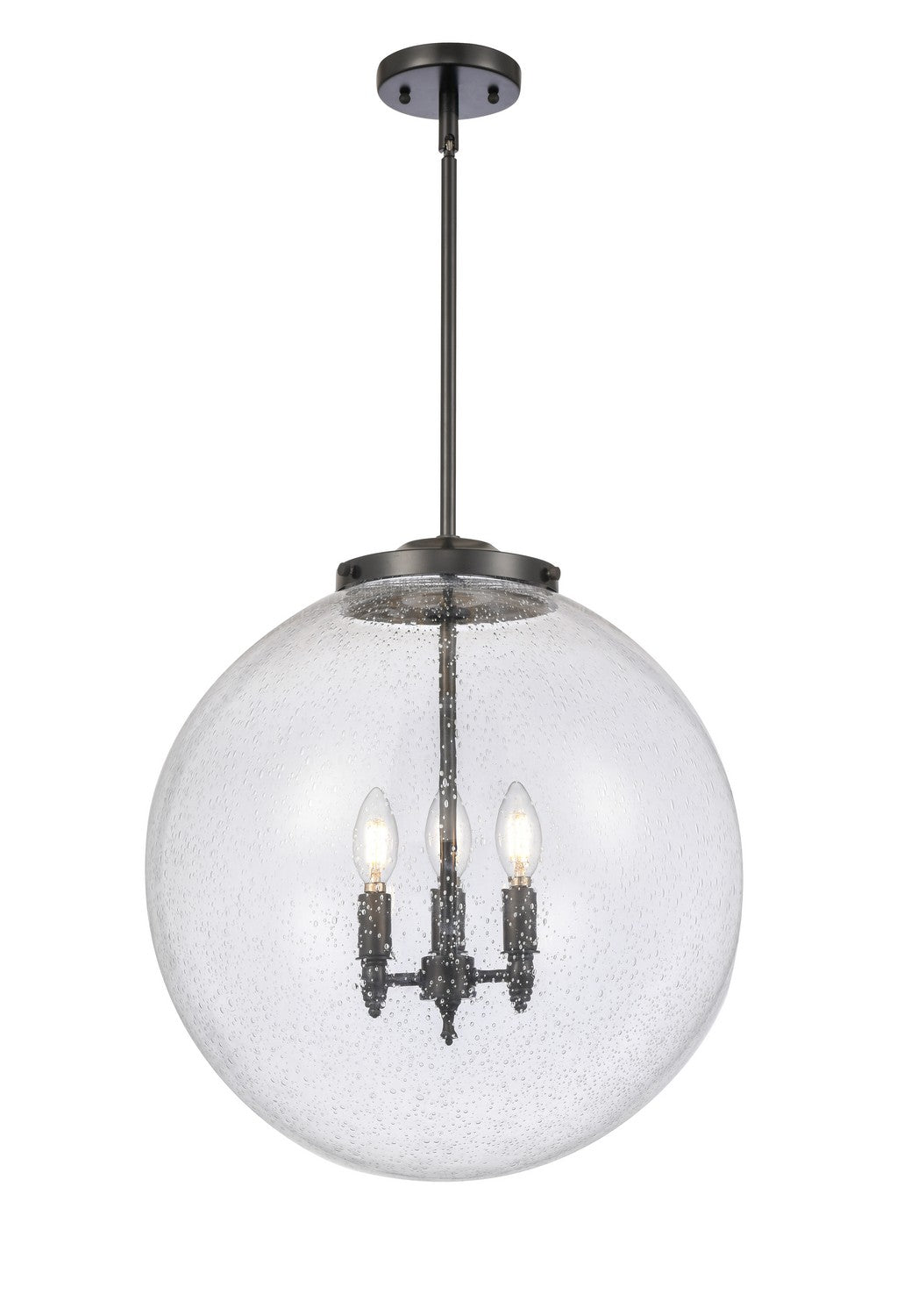 Innovations - 221-3S-BK-G204-18 - Three Light Pendant - Essex - Matte Black