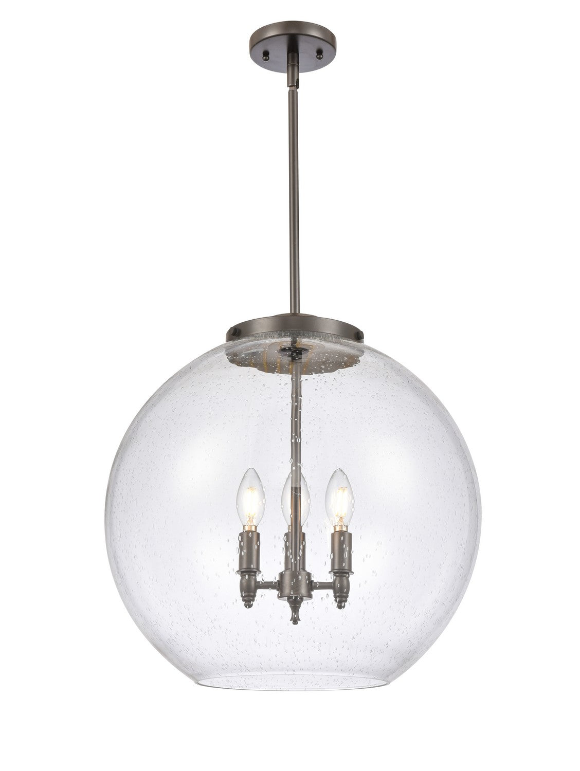 Innovations - 221-3S-OB-G124-18 - Three Light Pendant - Essex - Oil Rubbed Bronze