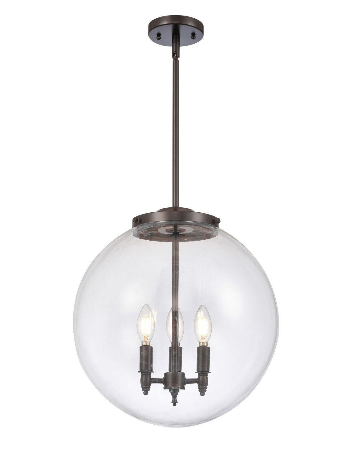 Innovations - 221-3S-OB-G202-16 - Three Light Pendant - Essex - Oil Rubbed Bronze