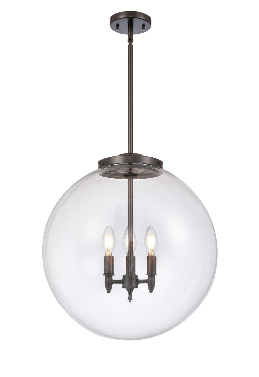 Innovations - 221-3S-OB-G202-18 - Three Light Pendant - Essex - Oil Rubbed Bronze