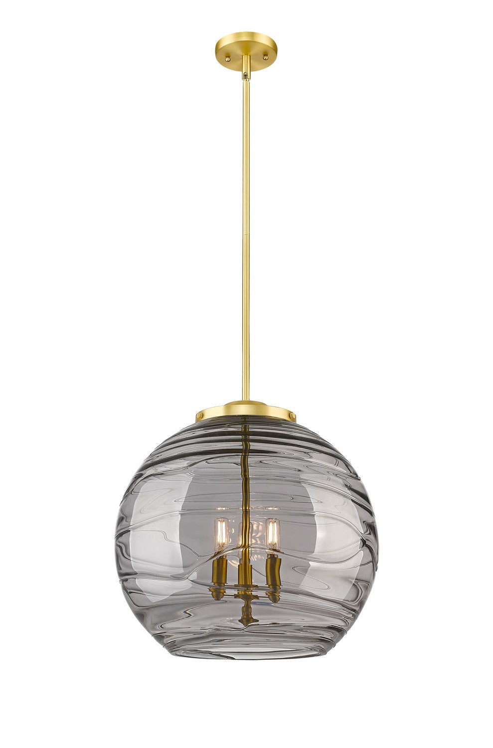 Innovations - 221-3S-SG-G1213-18SM - Three Light Pendant - Essex - Satin Gold