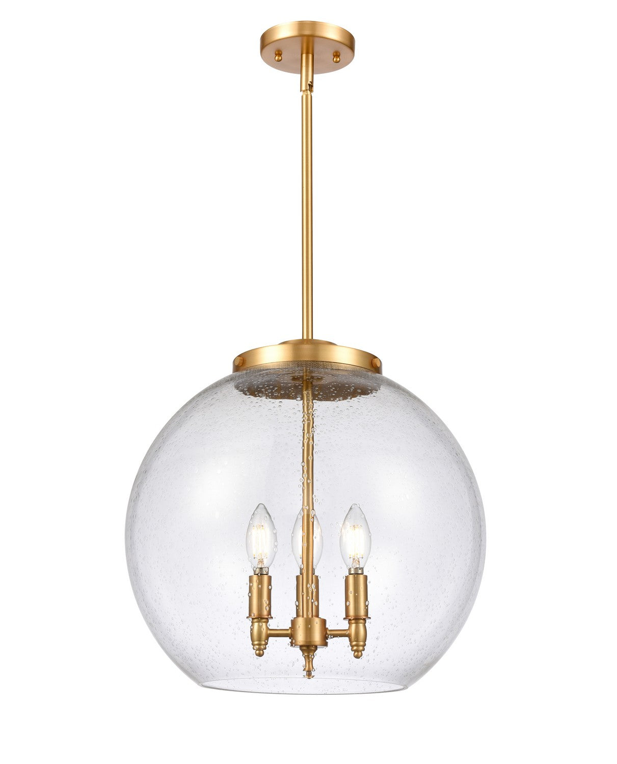 Innovations - 221-3S-SG-G124-16 - Three Light Pendant - Essex - Satin Gold