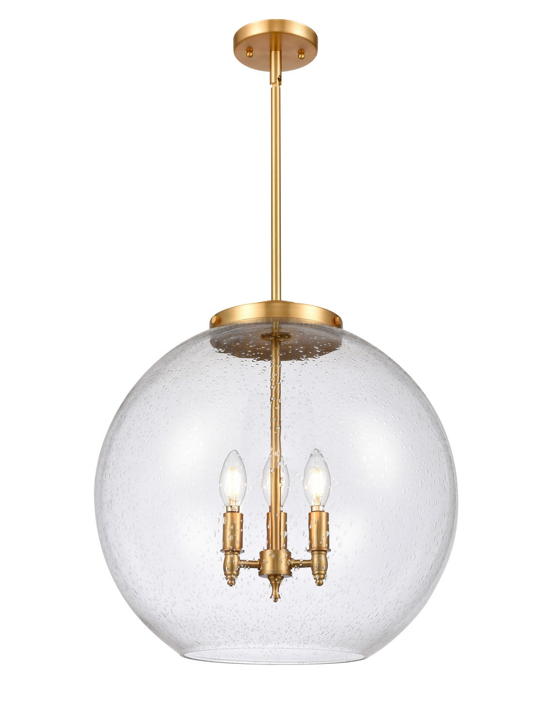 Innovations - 221-3S-SG-G124-18 - Three Light Pendant - Essex - Satin Gold