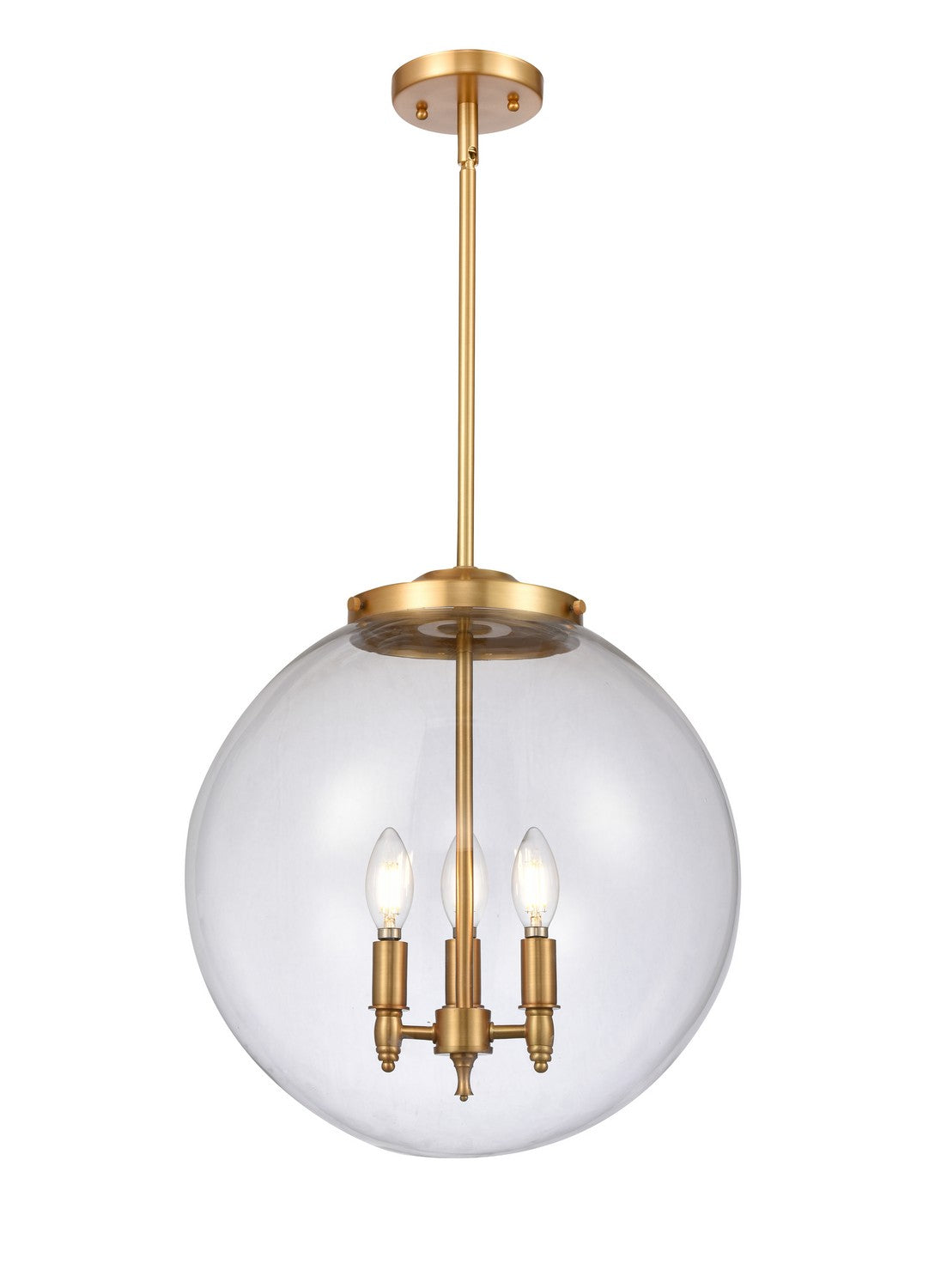 Innovations - 221-3S-SG-G202-16 - Three Light Pendant - Essex - Satin Gold