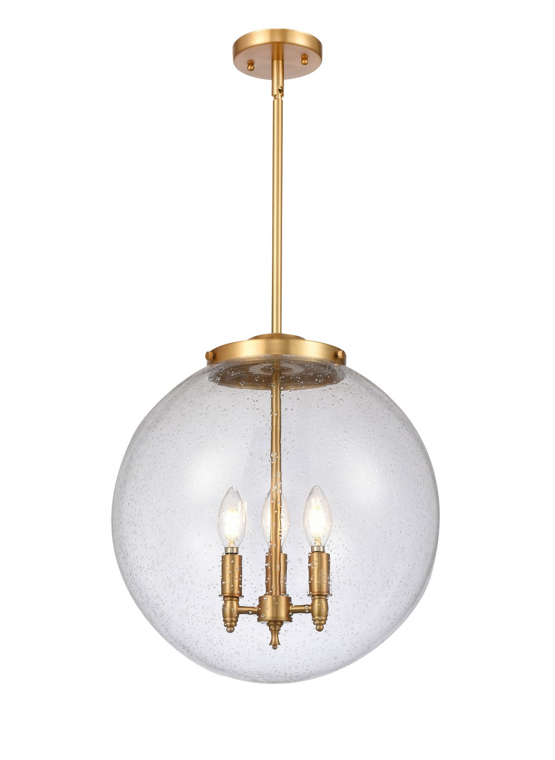Innovations - 221-3S-SG-G204-16 - Three Light Pendant - Essex - Satin Gold
