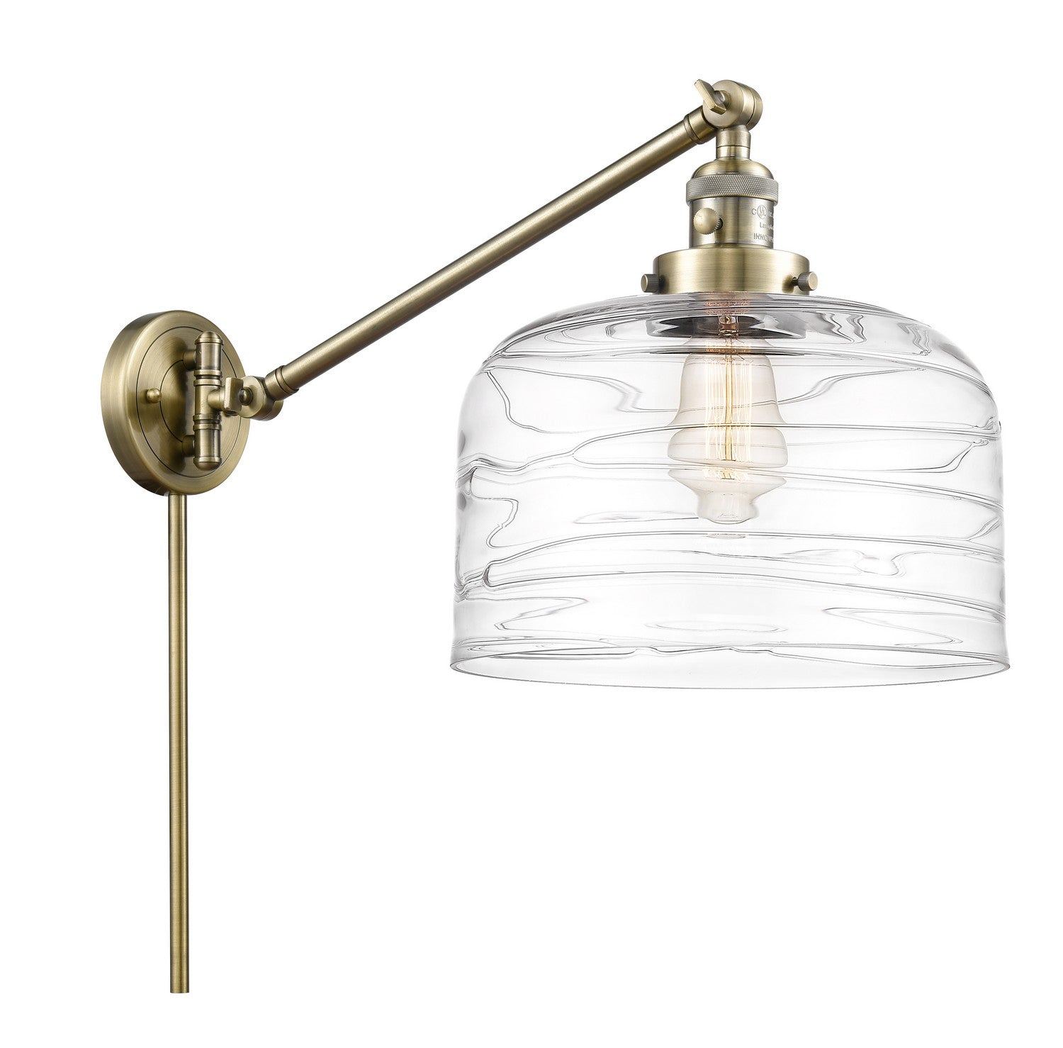 Innovations - 237-AB-G713-L - One Light Swing Arm - Franklin Restoration - Antique Brass