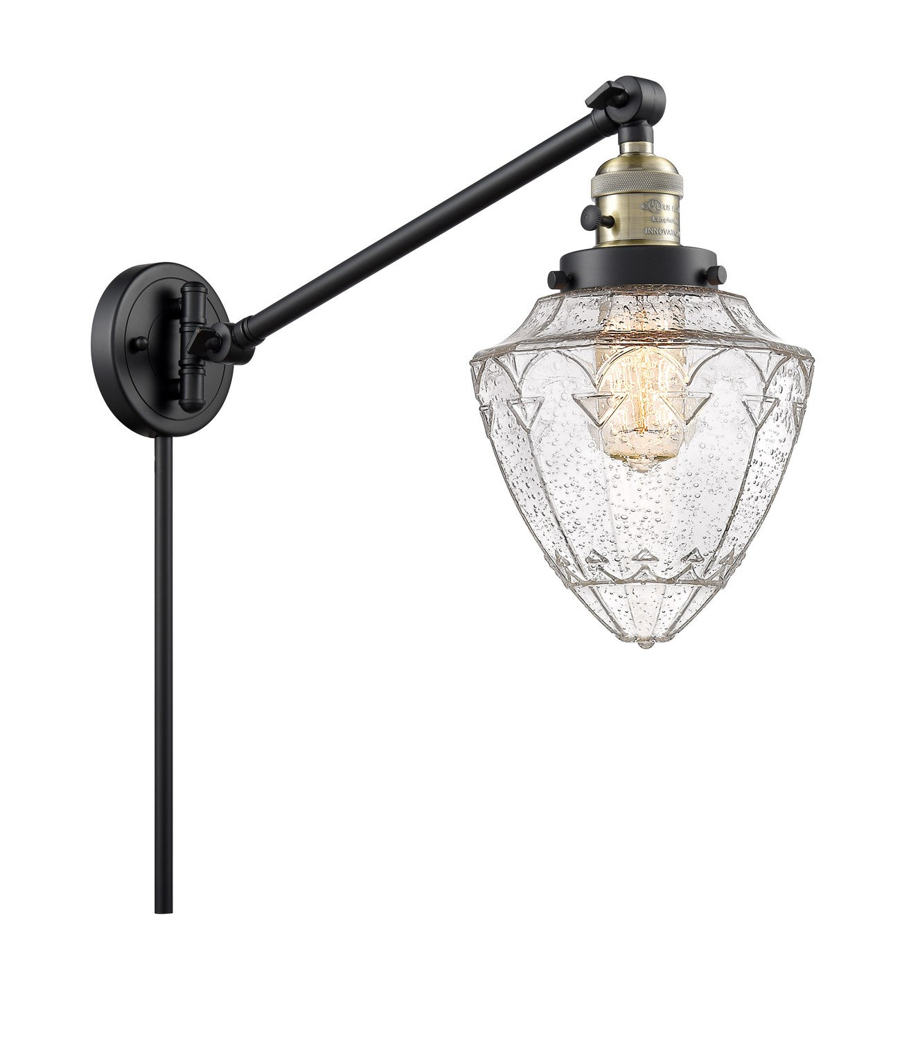 Innovations - 237-BAB-G664-7 - One Light Swing Arm - Franklin Restoration - Black Antique Brass